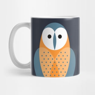 Barn Owl on night blue Mug